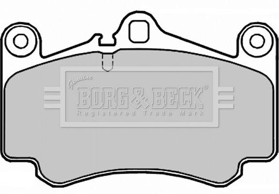 BORG & BECK Комплект тормозных колодок, дисковый тормоз BBP2255